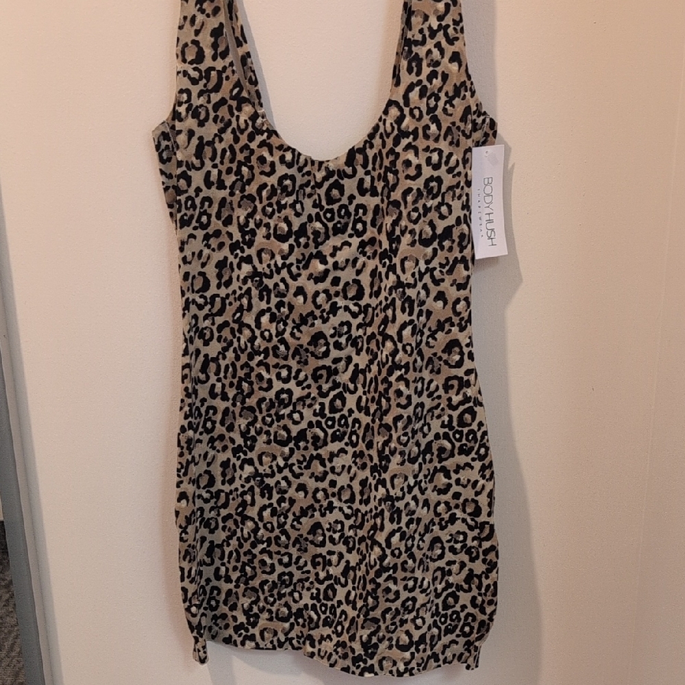 NEW Body Hush The Swept-Away Smooth Underbust Slip 1802 animal print